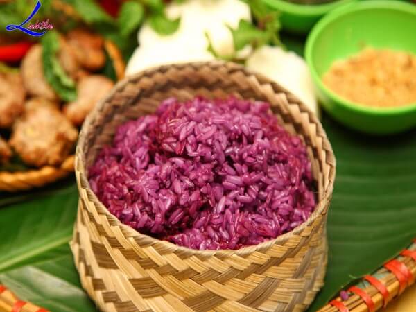 Purple sticky rice in Lai Chau