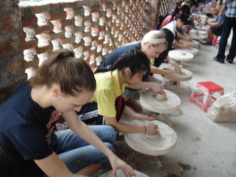Making-Ceramic experience is also a not-to-be-missed activity once you visit Bat Trang Village.