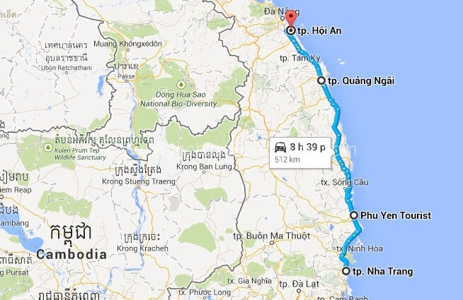 Travel from Nha Trang to Hoi An 2